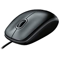Los mejores  - Logitech B100 Ratón con Cable- 3 Botones- Seguimiento Óptico- Ambidiestro- PC-Mac-Portátil- Negro